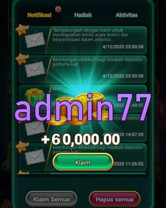 admin77 Tangkapan Layar - APK Resmi